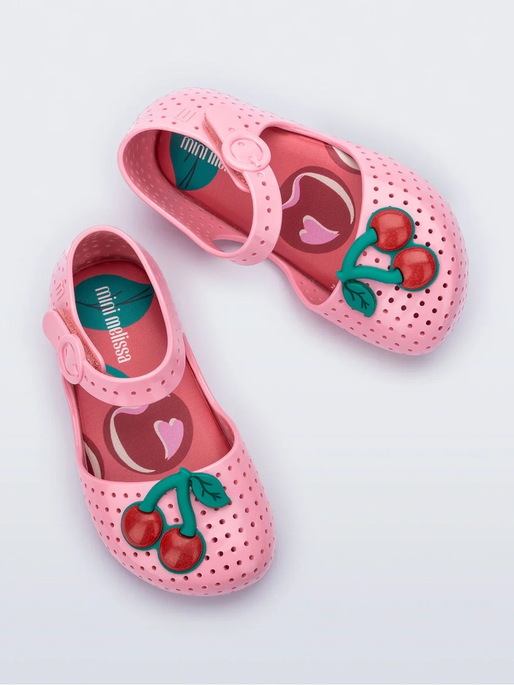 Mini Melissa Pink Cherry Pop Mary Jane Sandals